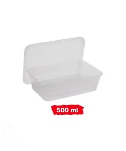 Take Away Container 'Rectangular' 500ml Base With Lid (500 Set)