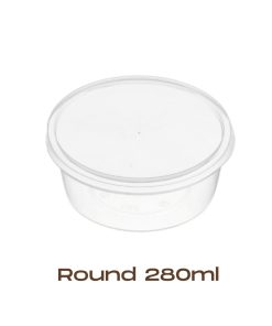Take Away Container 'Round' 280ml Base With Lid (500 Set)
