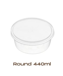 Take Away Container 'Round' 440ml Base With Lid (500 Set)