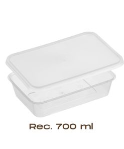 Take Away Container 'Rectangular' 700ml Base With Lid (500 Set)
