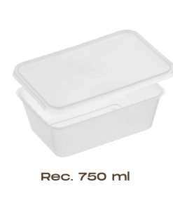 Take Away Container 'Rectangular' 750ml Base With Lid (500 Set)