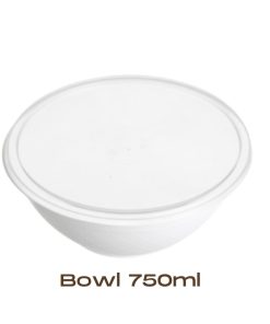Take Away Container 'Bowl' 750ml White Base With Lid (400 Set)