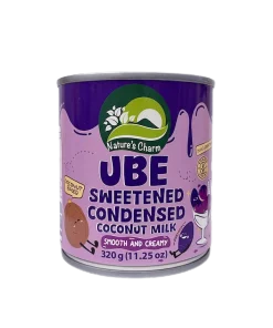 MILK SWEETENED CONDENSED Coconut 'Nature's Charm' Ube [มันม่วง] 320g (24) - See Tum
