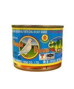 MUSTARD PICKLED 'Pigeon' Green w Chill [Tin] 140g (48)