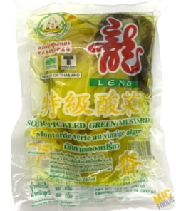 MUSTARD PICKLED 'Pigeon' Green w Chill [Tin] 140g (48) - See Picker