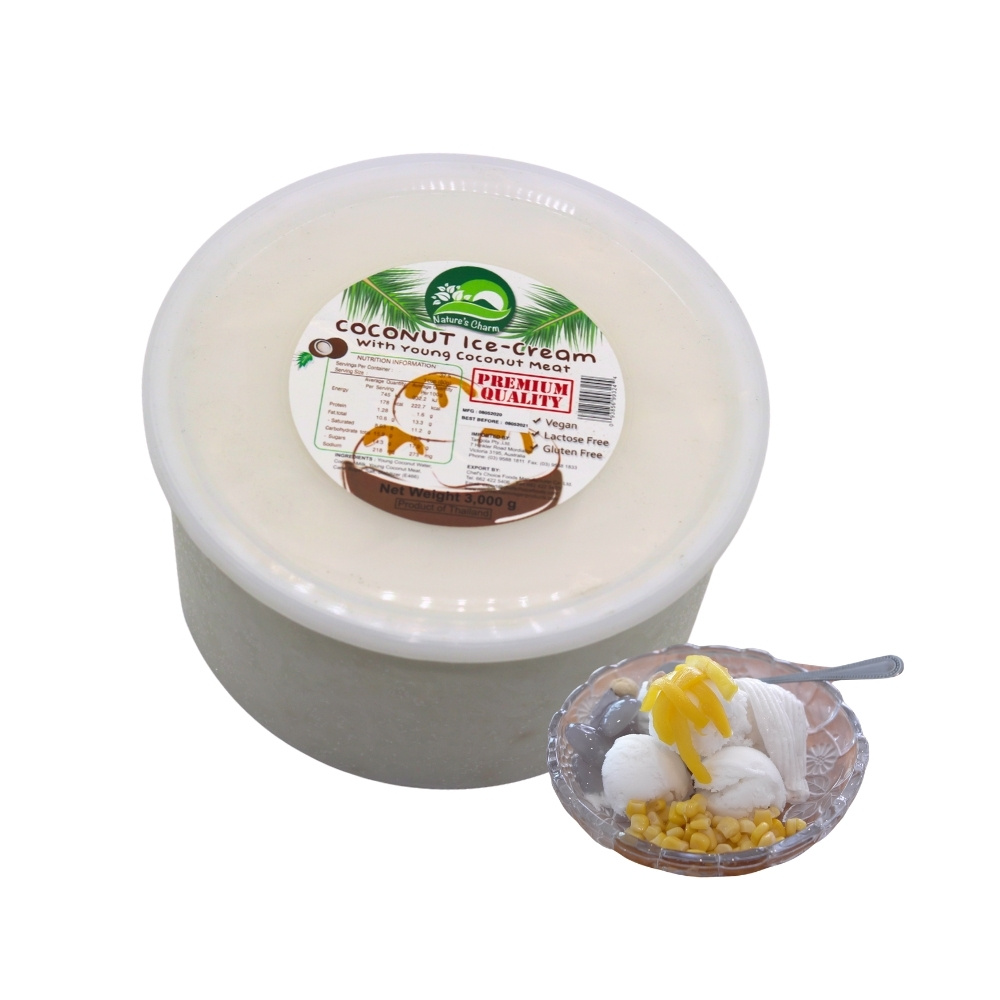 No Stock – ICE CREAM ‘Nature’s Charm’ Coconut [กะทิ] — Dairy Free — 6ltr gst (3kg) (4) ETA 20/4
