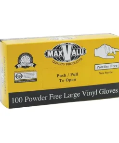 UTL. GLOVES PLASTIC (VINYL) 'Maxvalu' Large - Non Powdered gst (10)