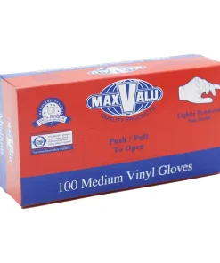 UTL. GLOVES PLASTIC (VINYL) 'Medium' gst (10)