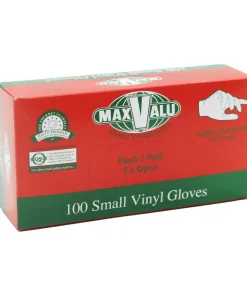 UTL. GLOVES PLASTIC (VINYL) 'Small' With Powder gst (10)