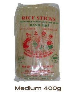 RICE STICK NOODLE 'Money God' Med 400g (30)